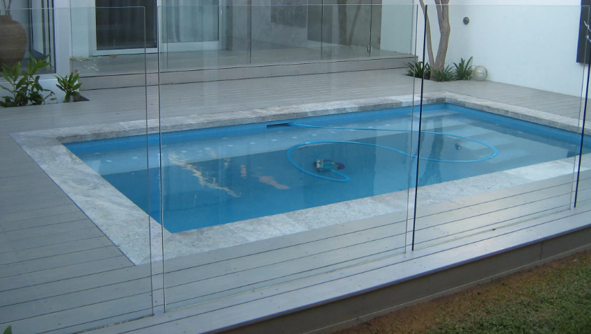 pool grey decking cladding